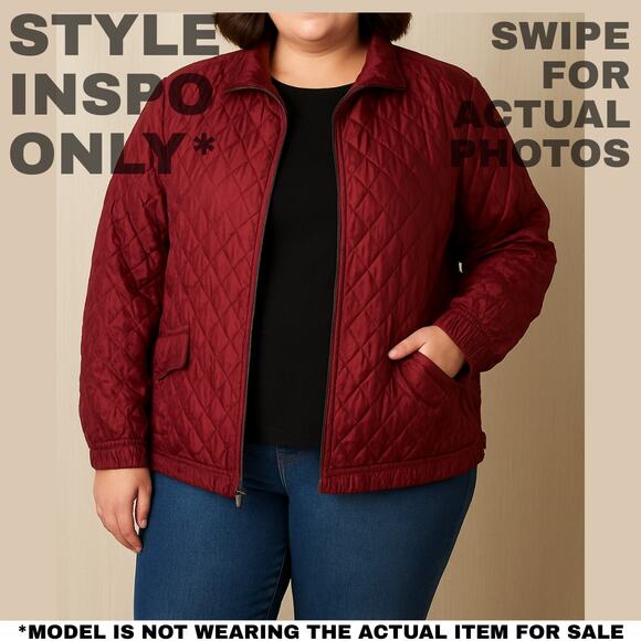 Vintage NWT Lady Lavon Quilted Silk Jacket, Size 2X – Elegant Outerwear [0389] - Picture 3 of 8